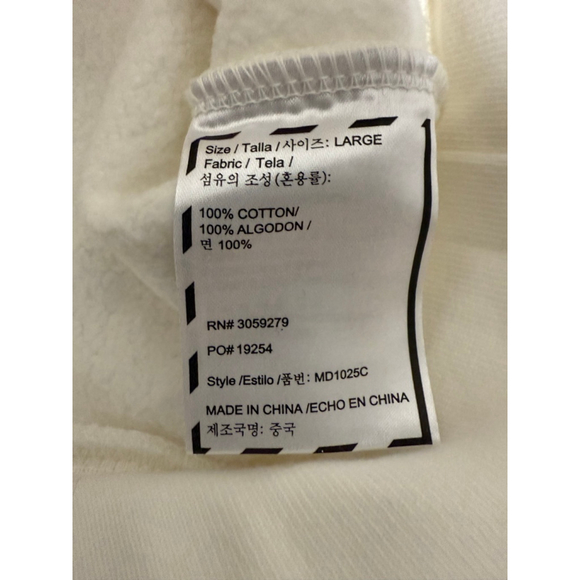 Men's VLONE Hoodie L White Black Yellow "Legends Never Die" - Picture 5 of 6